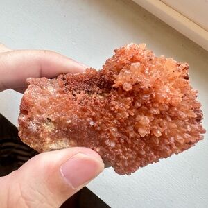 Hematoid Quartz Druzy Cluster, 140 grams, 3 inches